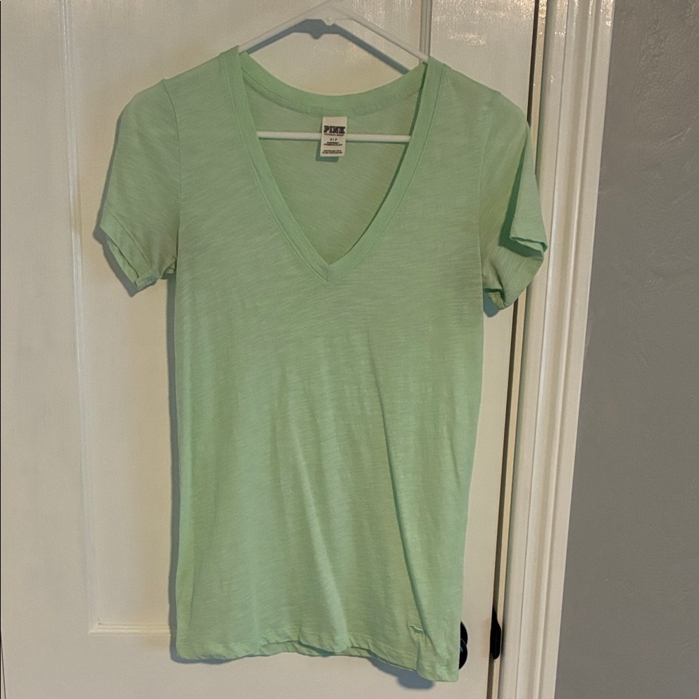PINK Victoria's Secret Mint V-Neck Tee
